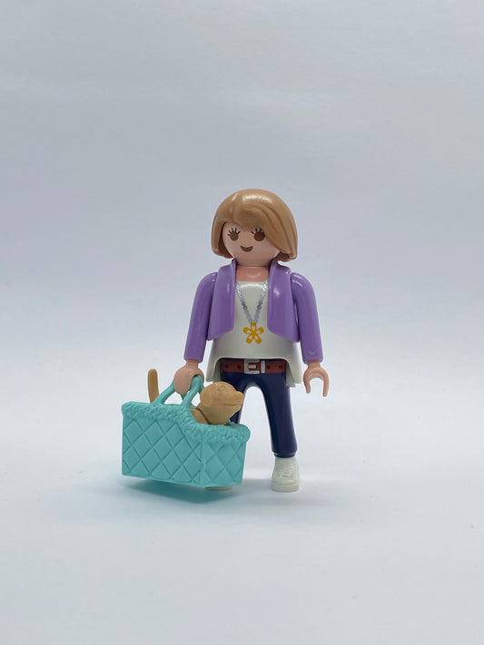 Playmobil Frau mit Hund in Handtasche