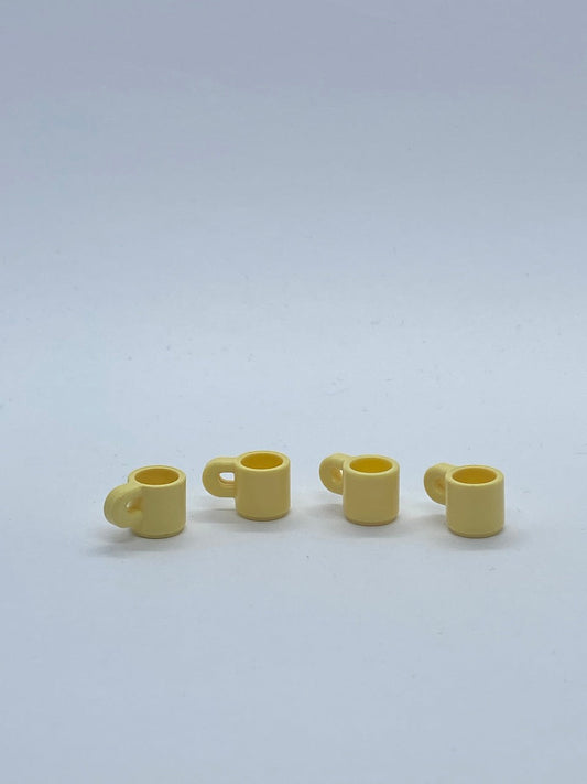 Playmobil 4x Becher - hellgelb - Küche Zubehör - A0378