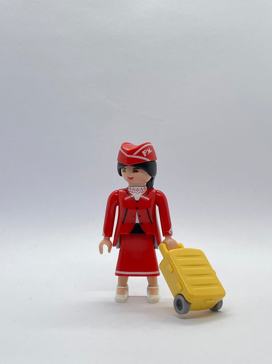 Playmobil Flugbegleiterin mit Rollkoffer - Serie 18 - Figur - A0499