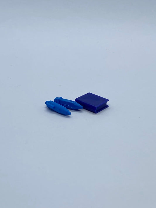 Playmobil Buch mit 2x Stiften - blau - Schule - Zubehör - A0788