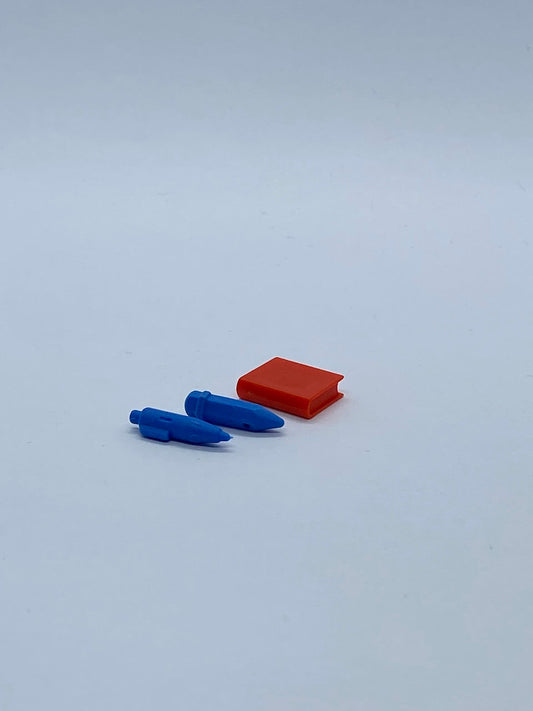 Playmobil Buch mit 2x Stiften - rot - Schule - Zubehör - A0789