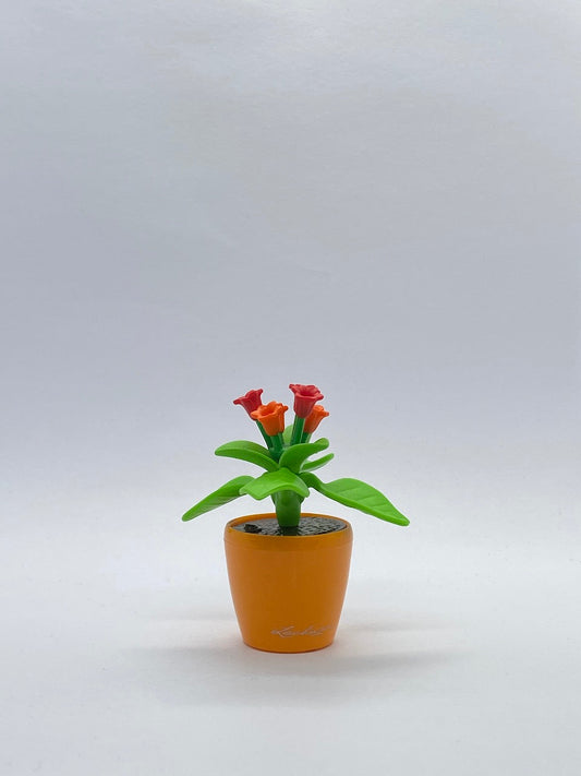 Playmobil orangener Blumentopf mit Blumen - Pflanze - A0953