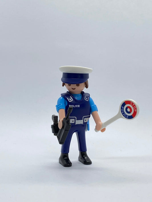 Playmobil Polizist mit Funkgerät und Kelle - Figur - A1979
