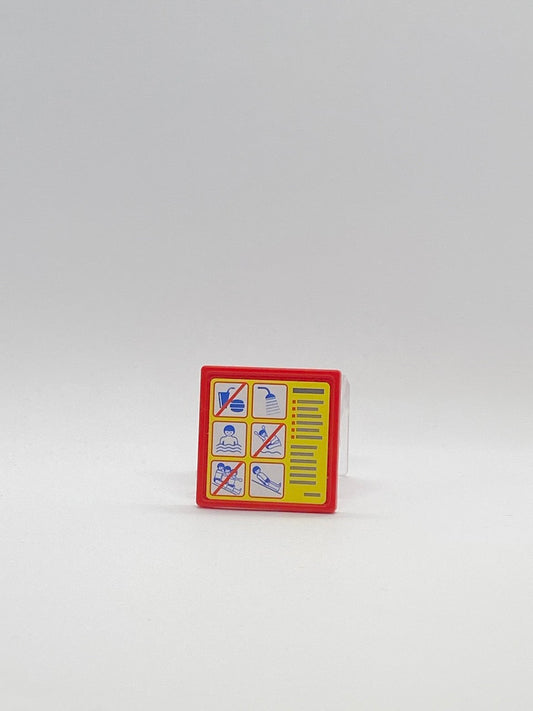 Playmobil Schwimmbad - Schild - Ersatzteil - A2896