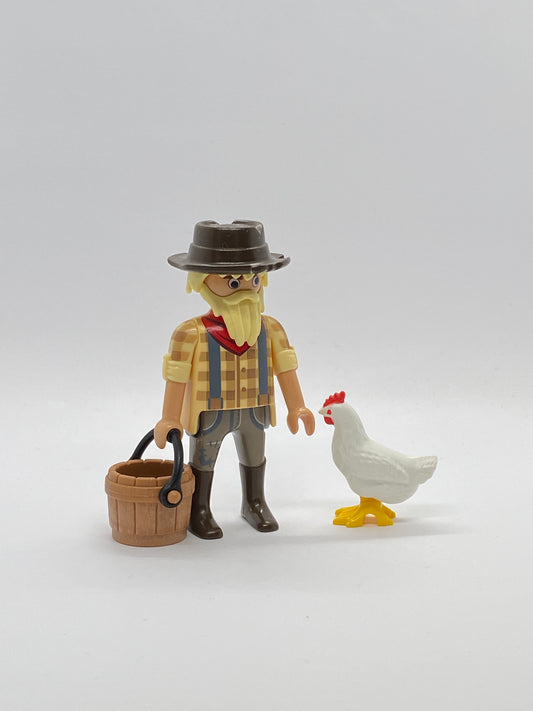 Playmobil The Movie - Farmer mit Huhn - Figur - A2571