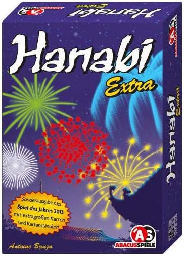 ABACUSSPIELE  - Hanabi Extra - inklusive Kartenhalter und großer Karten - Kartenspiel