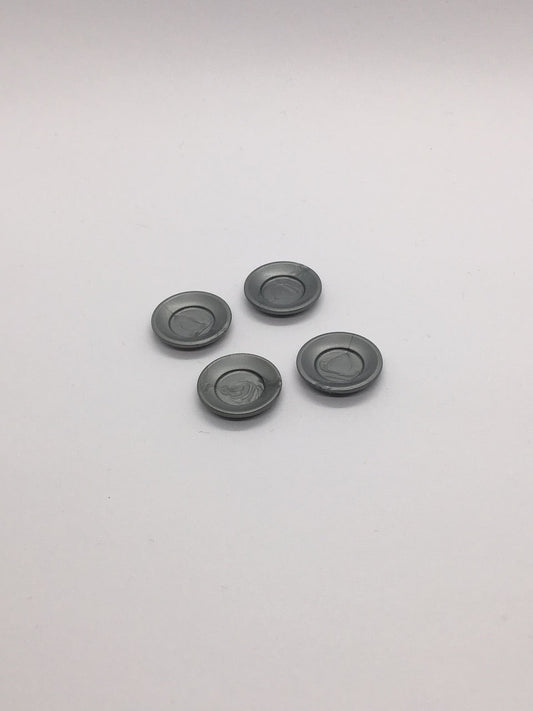 Playmobil 4x Teller - silber - Ritter - C2801