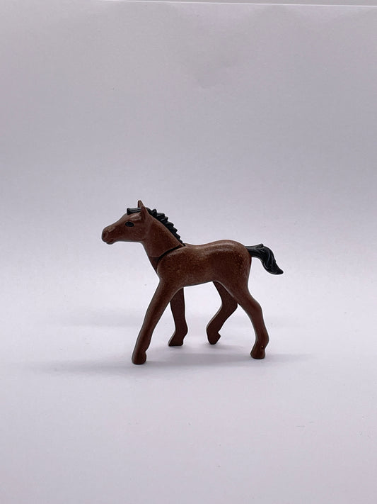 Playmobil Fohlen - dunkelbraun mit schwarzer Mähne - B0240