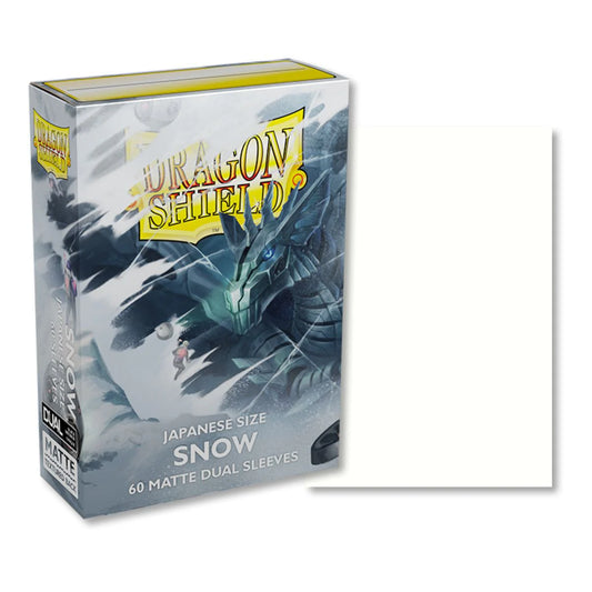 Dragon Shield - Snow - Matte Dual Sleeves - Japanese Size (60)