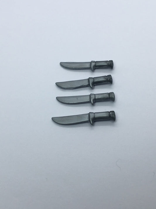 Playmobil 4x Messer silber - 0371