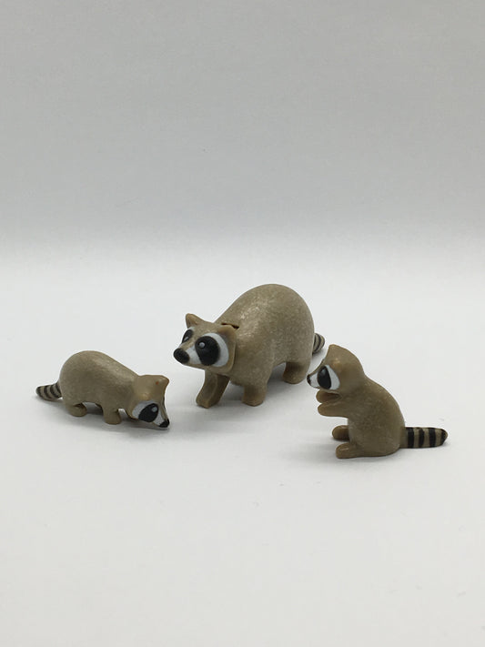 Playmobil Waschbären Mutter mit 2x Jungen - Tiere - A0723