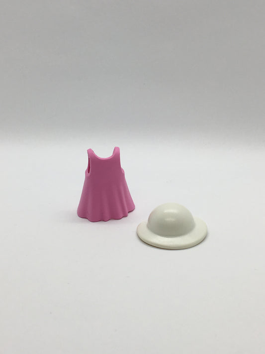 Playmobil rosa Kleid und weißer Hut für Mädchen - C1561