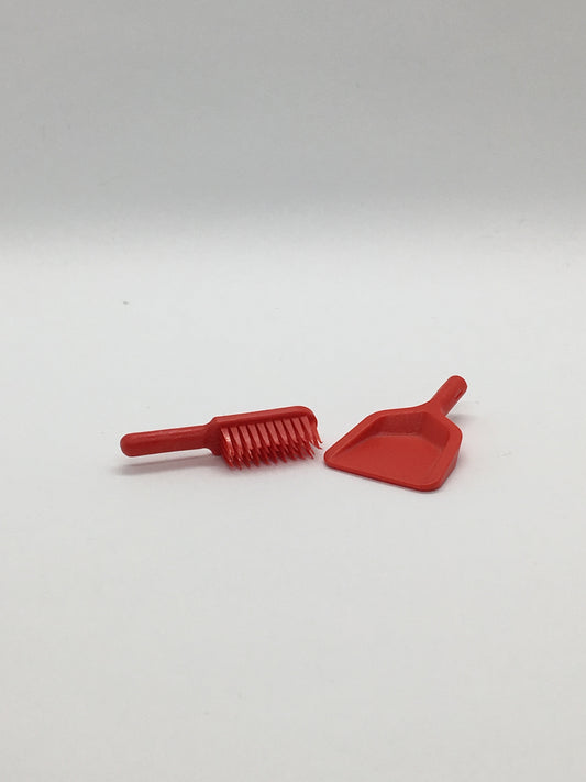 Playmobil Kehrblech mit Besen - rot - C1642