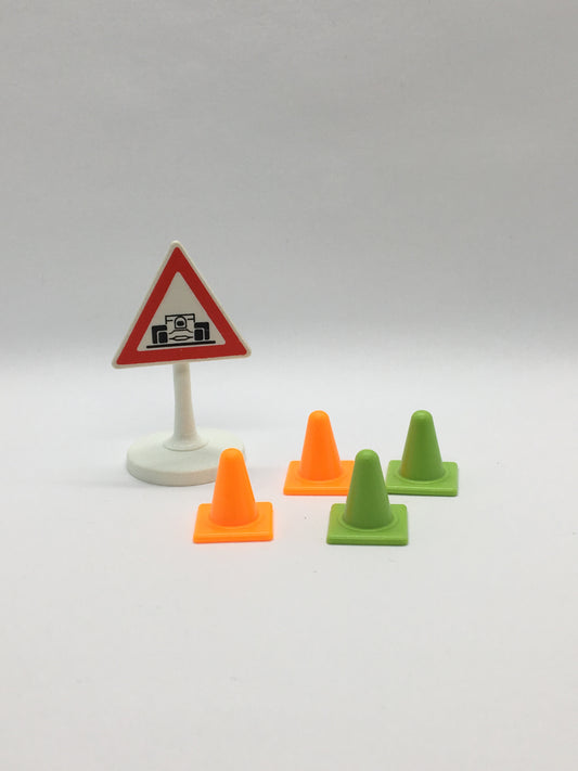 Playmobil Go-Kart Zubehör - Schild - Hütchen - C1734