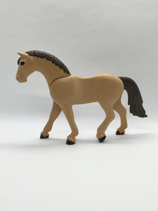 Playmobil Pferd - hellbraun mit dunkelbrauner Mähne - Tier - C1836