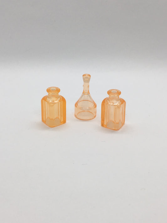 Playmobil 3x Glasflasche - orange transparent - Zubehör -C1897