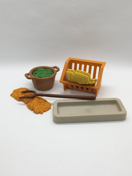 Playmobil Korb mit Gras - Futtertrog mit Heu und Zubehör -C1904