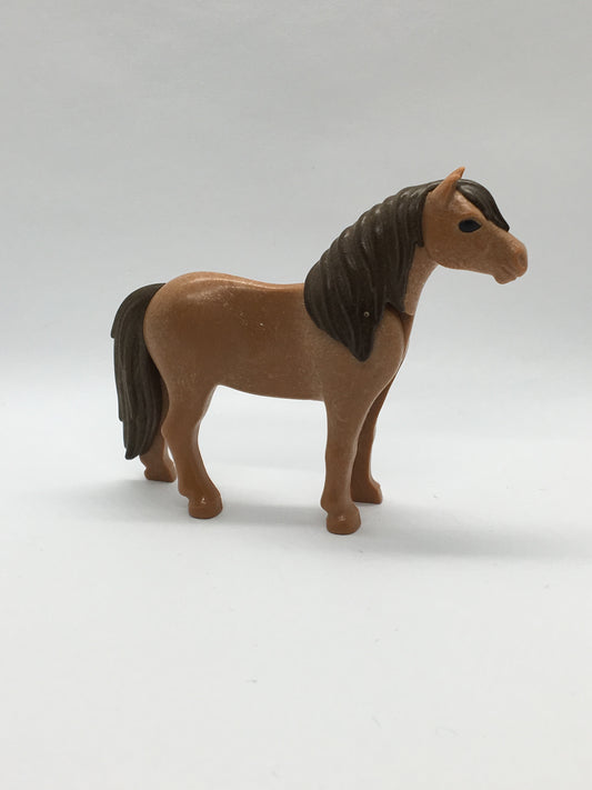 Playmobil Pony - hellbraun mit dunkelbrauner Mähne - Tier - C1913