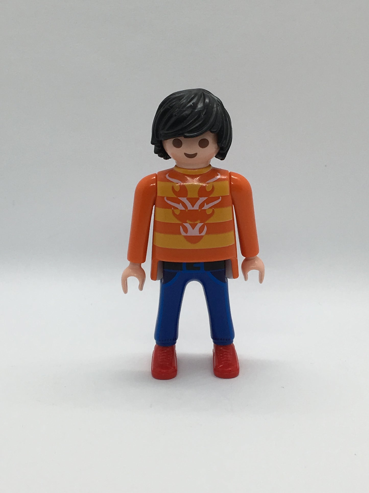 Playmobil Mann - orange-gelb gestreiftes Shirt - Figur - C1969