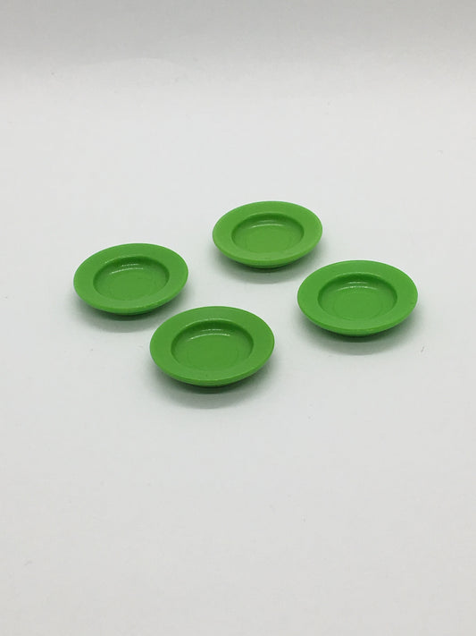 Playmobil 4xTeller - grün - Küche Zubehör - C2299