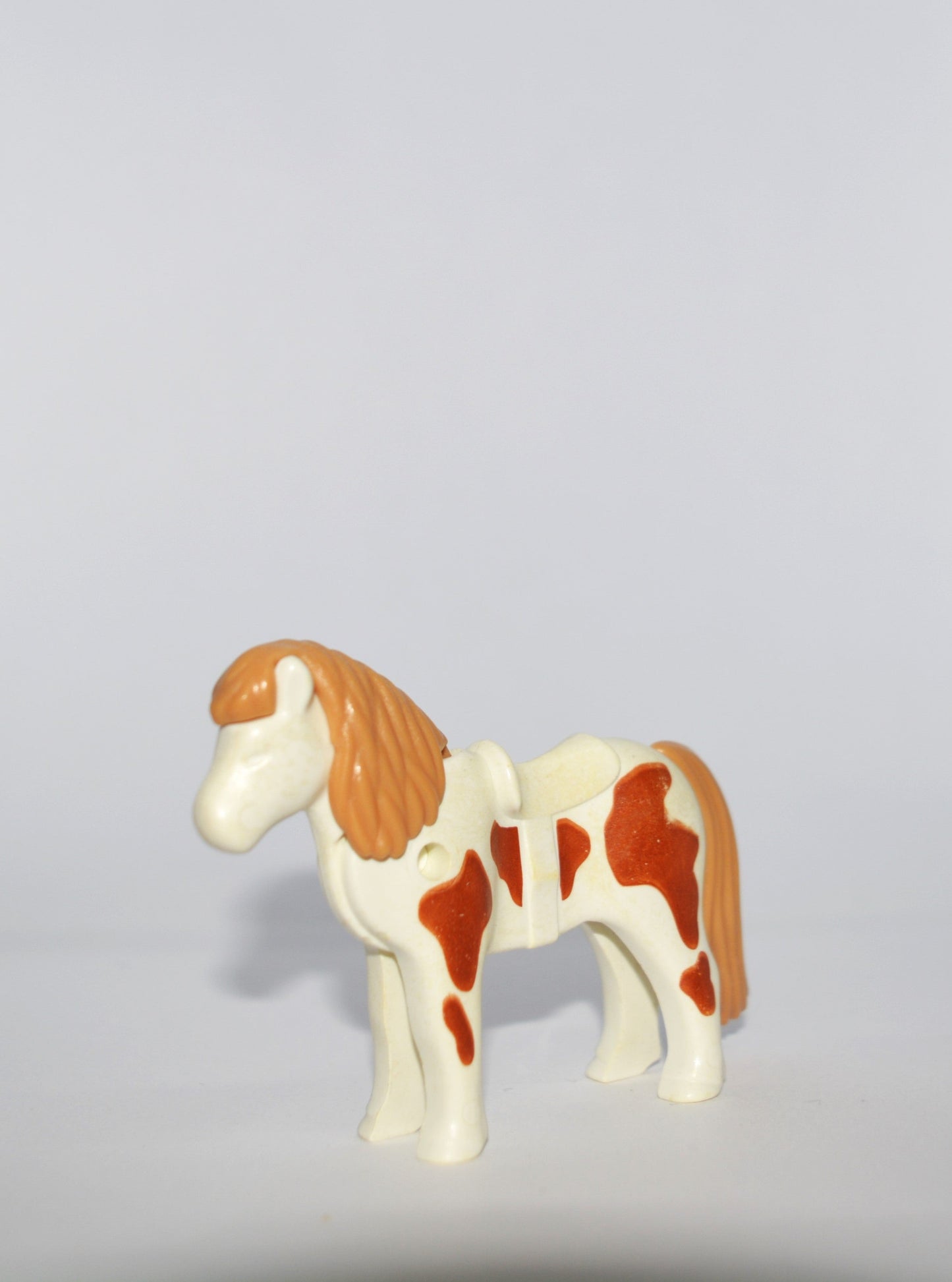 Playmobil Pony - weiß mit braunen Flecken - Tier - P0184