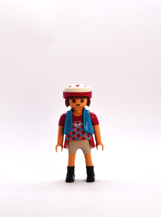Playmobil Frau mit Fahrradhelm - Figur - P0220