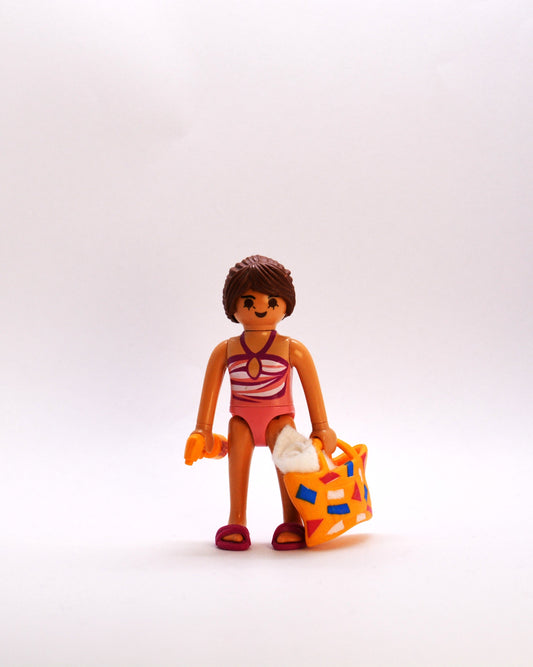 Playmobil Frau im Badeanzug - mit Strandtasche - Figur - P0222