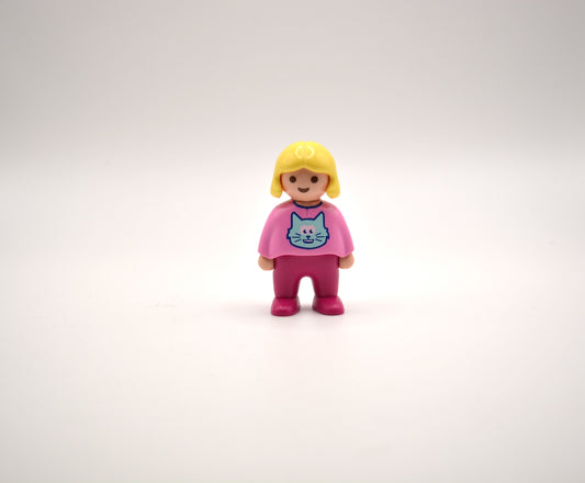 Playmobil 123 -Mädchen  mit Katzen Pulli-P0725