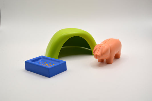 Playmobil 123 - Schwein mit Futtertrog und Unterstand - P0729