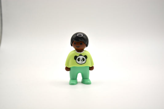 Playmobil 123 -Junge grüner Pulli mit Pandabär -P0755