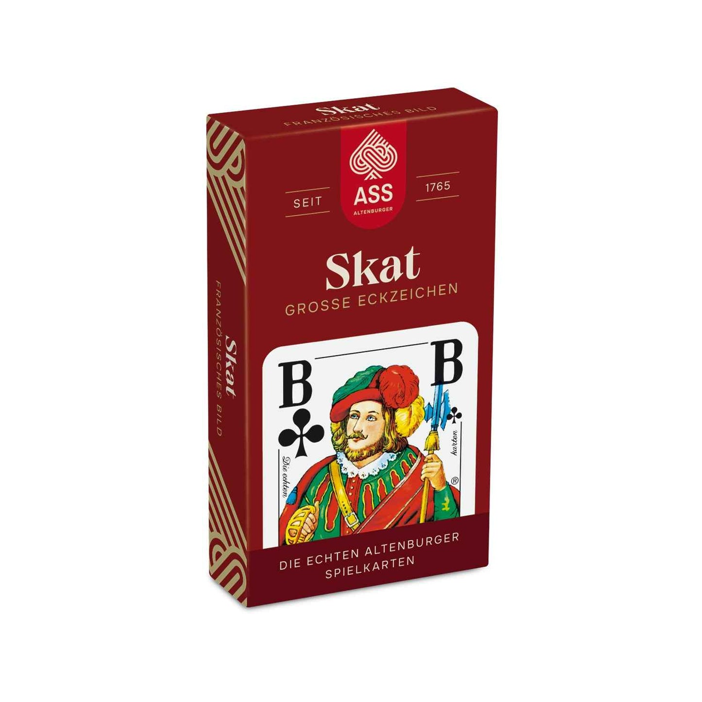 ASS Altenburger -Skat - große Eckzeichen - französisches Bild