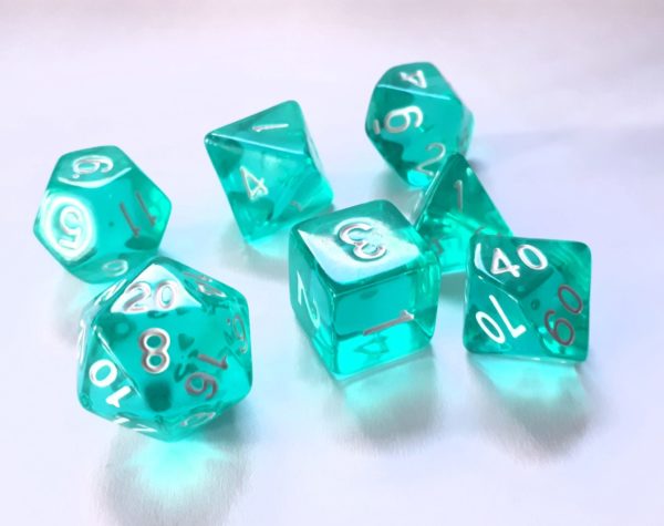 Würfelset Transparent: Ice mint (7)