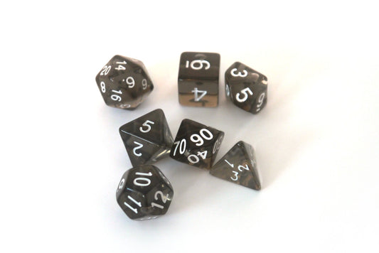 Würfelset Transparent: Smokey (7)