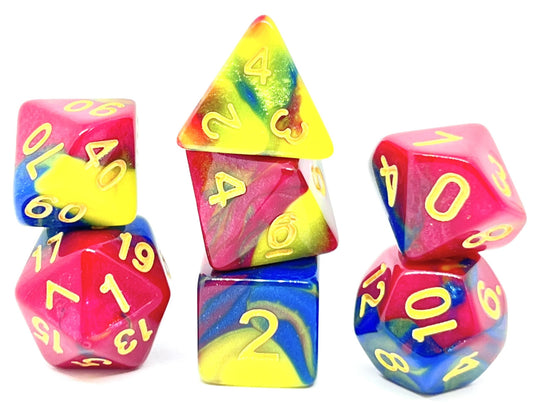 Würfelset: Harlekin (7)