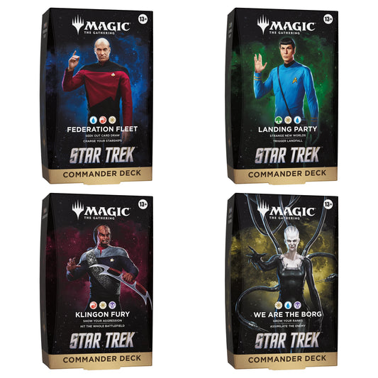 Magic The Gathering – Star Trek - Commander-Deck-Display (4 Decks) - Englisch