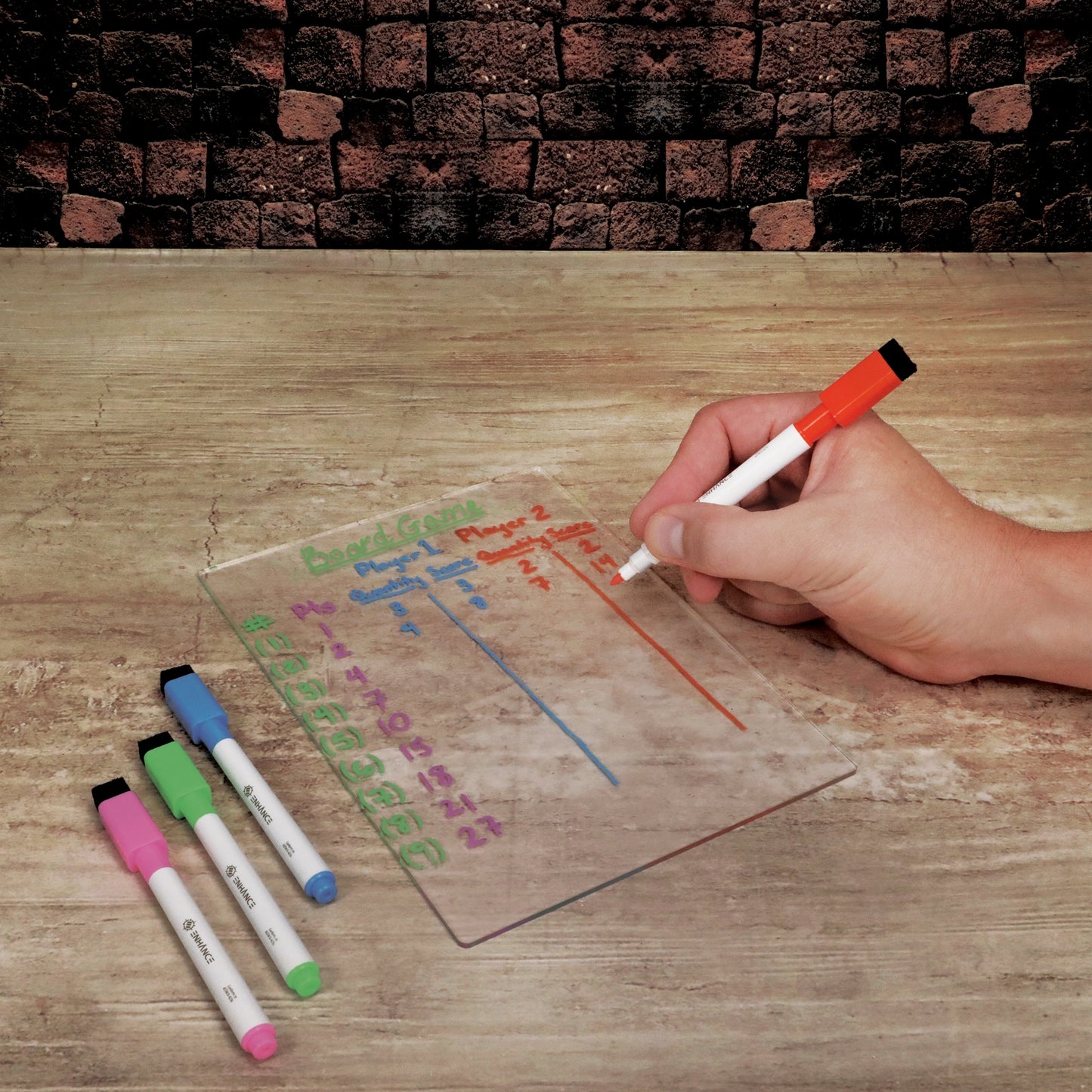 Enhance Gaming - LED Writing Board & Dice Tray