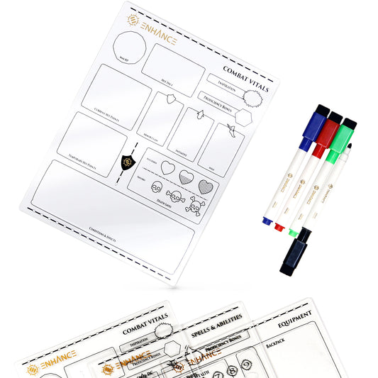 Enhance Gaming - Acrylic Character Sheet Set
