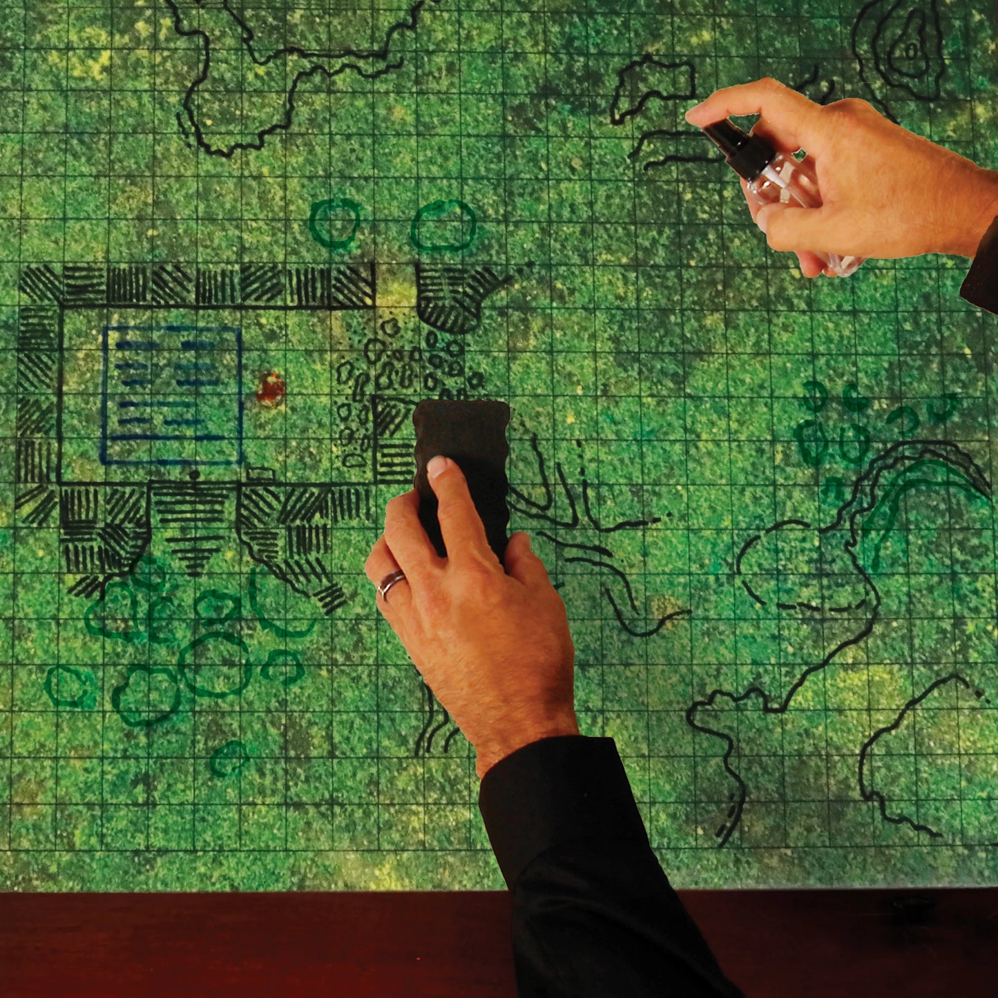 Enhance Gaming - RPG Grid Mat – Grass