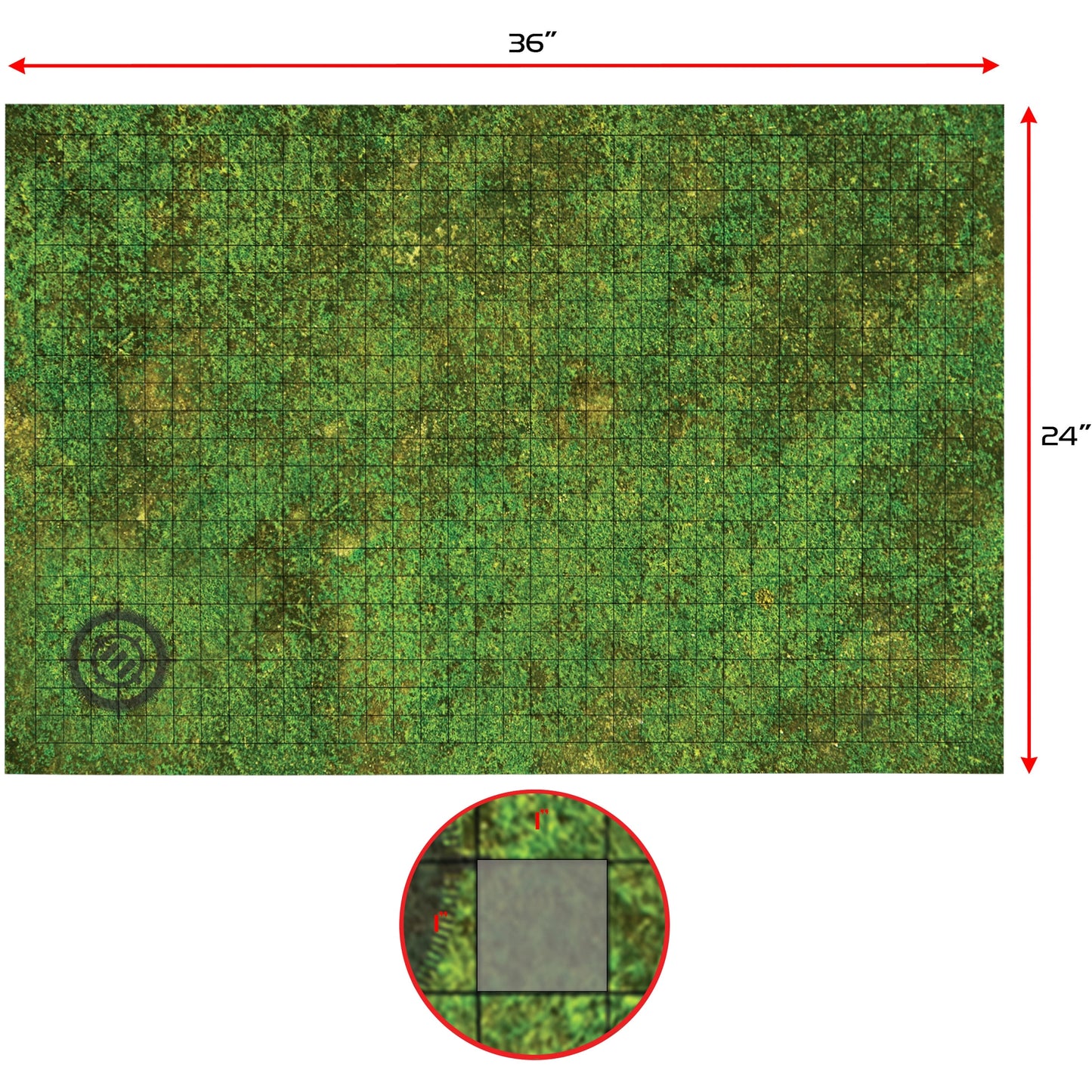 Enhance Gaming - RPG Grid Mat – Grass