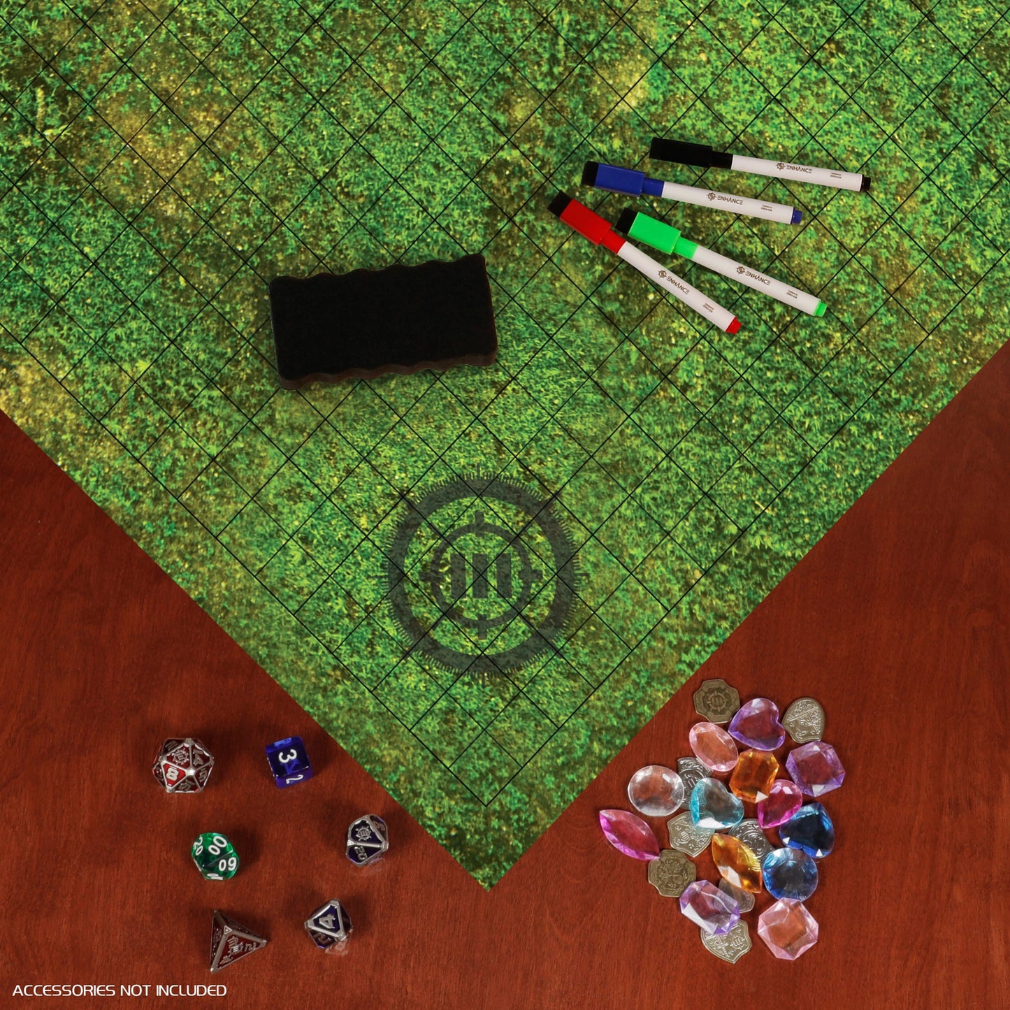 Enhance Gaming - RPG Grid Mat – Grass