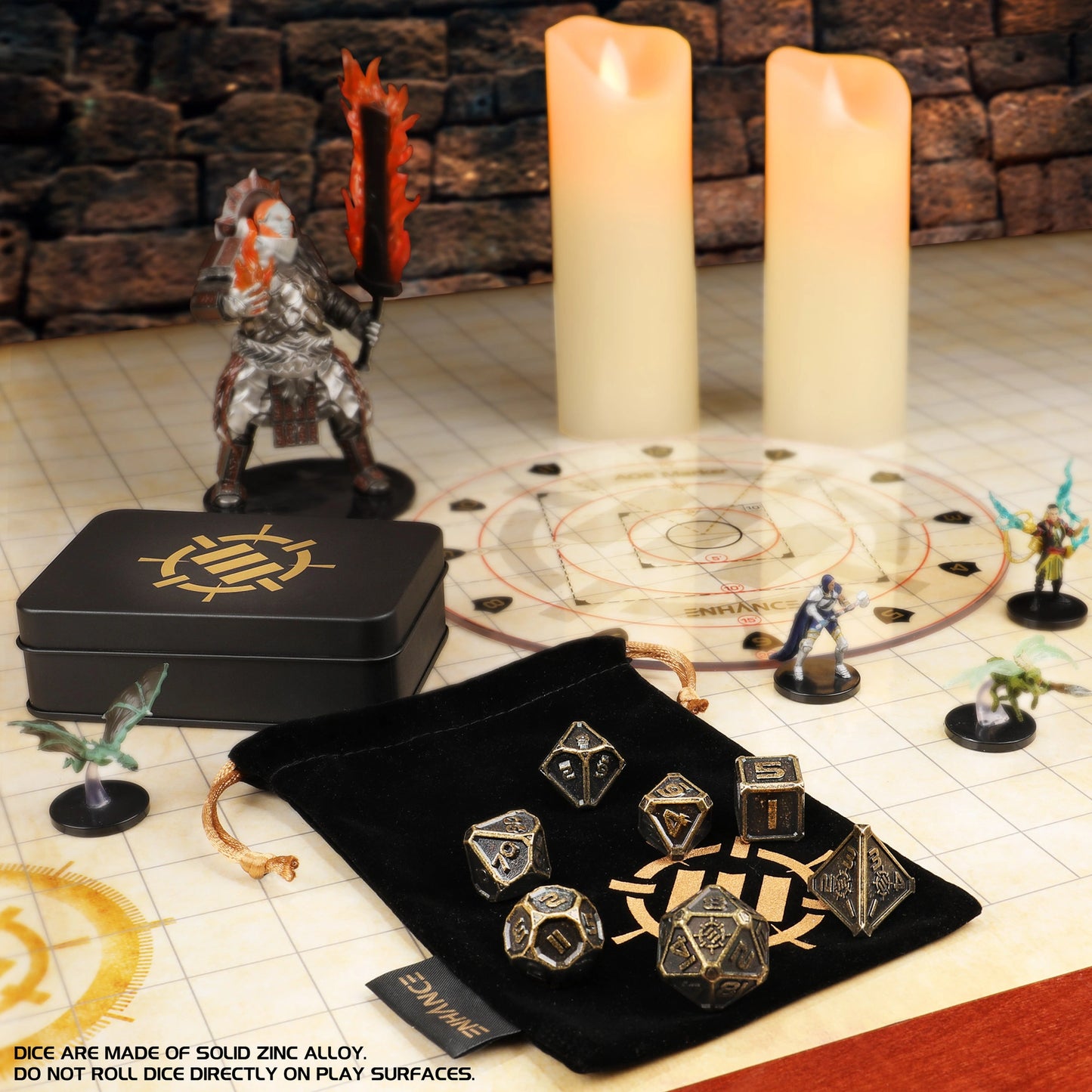 Enhance Gaming -  RPG Metal Dice Set (7-teilig)