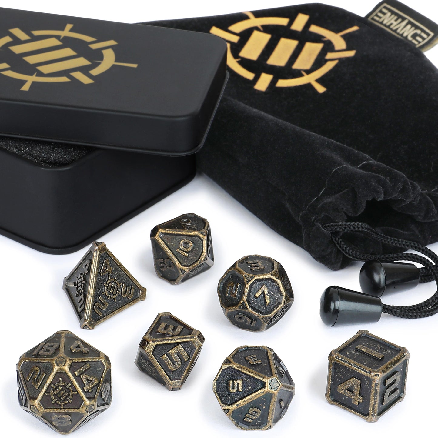 Enhance Gaming -  RPG Metal Dice Set (7-teilig)
