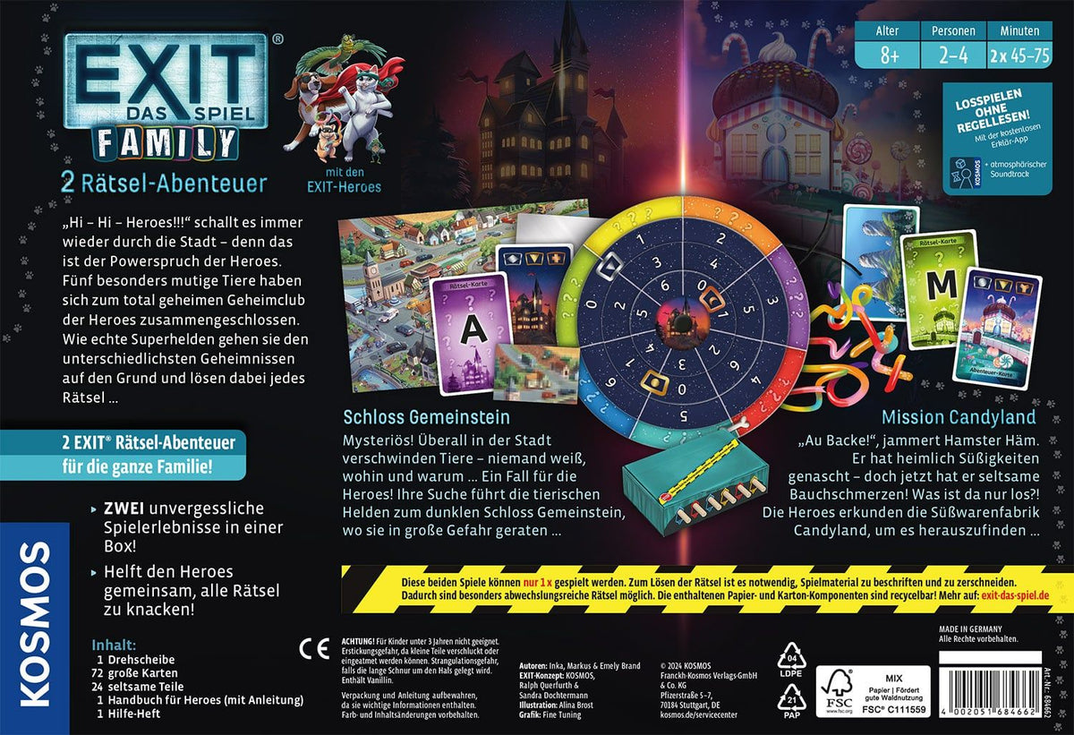 Kosmos - EXIT – Das Spiel Family: Schloss Gemeinstein/Mission Candyland