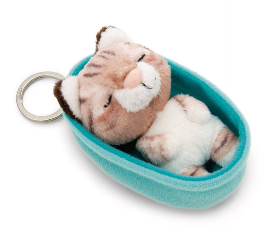 Schlüsselanhänger Sleeping Pets NICI GREEN - Katze Getigert - 18 cm