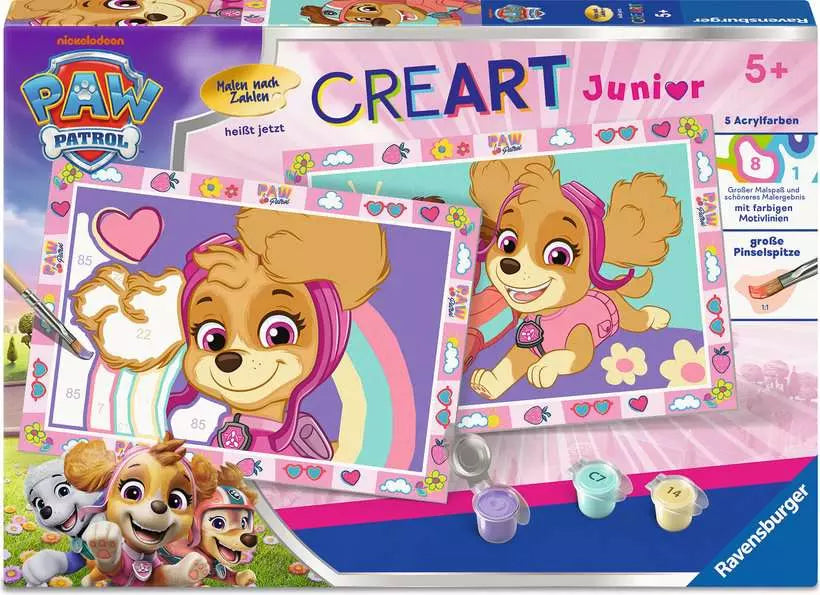 Ravensburger - CREART - Malen nach Zahlen - Paw Patrol - Skye und Liberty