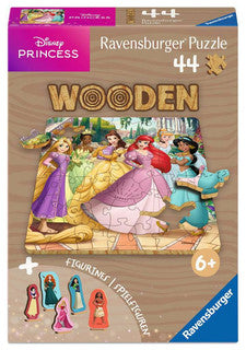 Ravensburger -Disney Prinzessinnen - Holzpuzzle 44 Teile - Plus Spielfiguren
