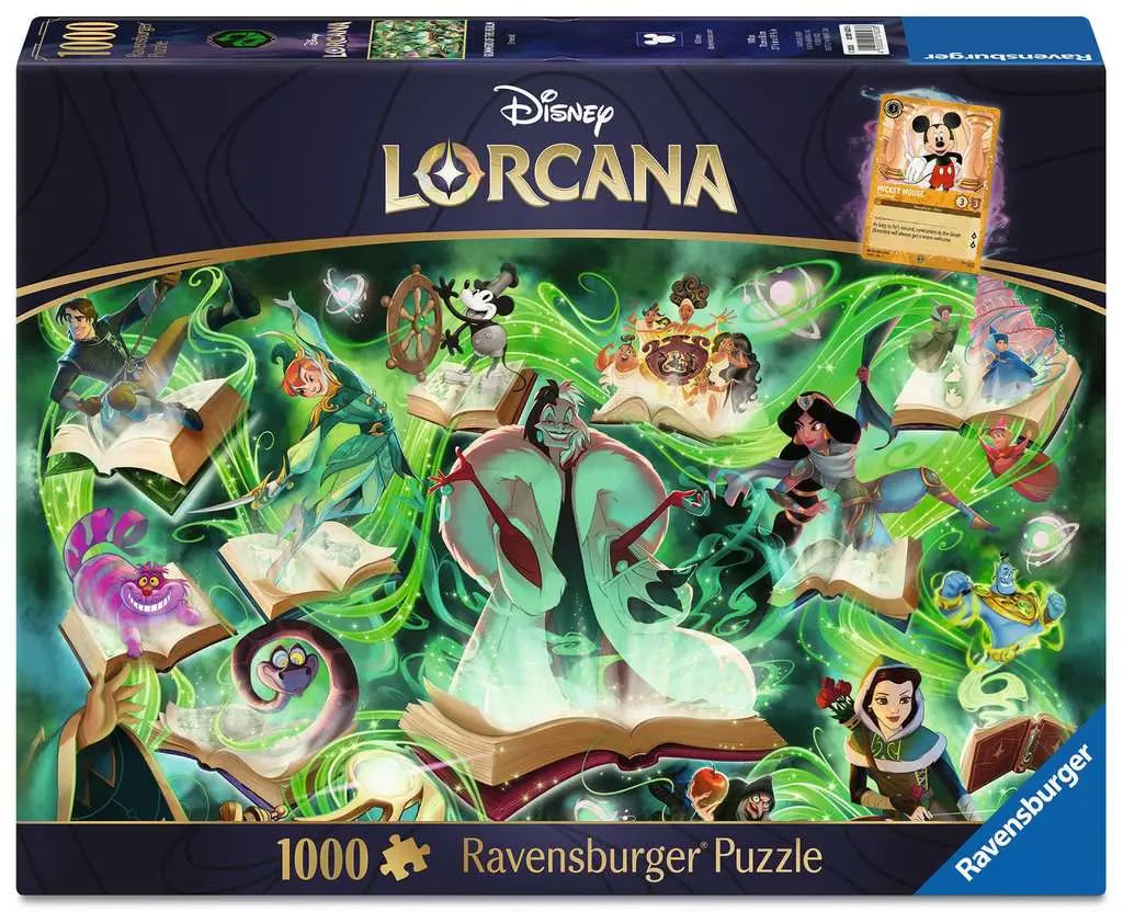 Ravensburger - Disney Lorcana - Glimmers of the Realm: Emerald - Puzzle - 1000 Teile