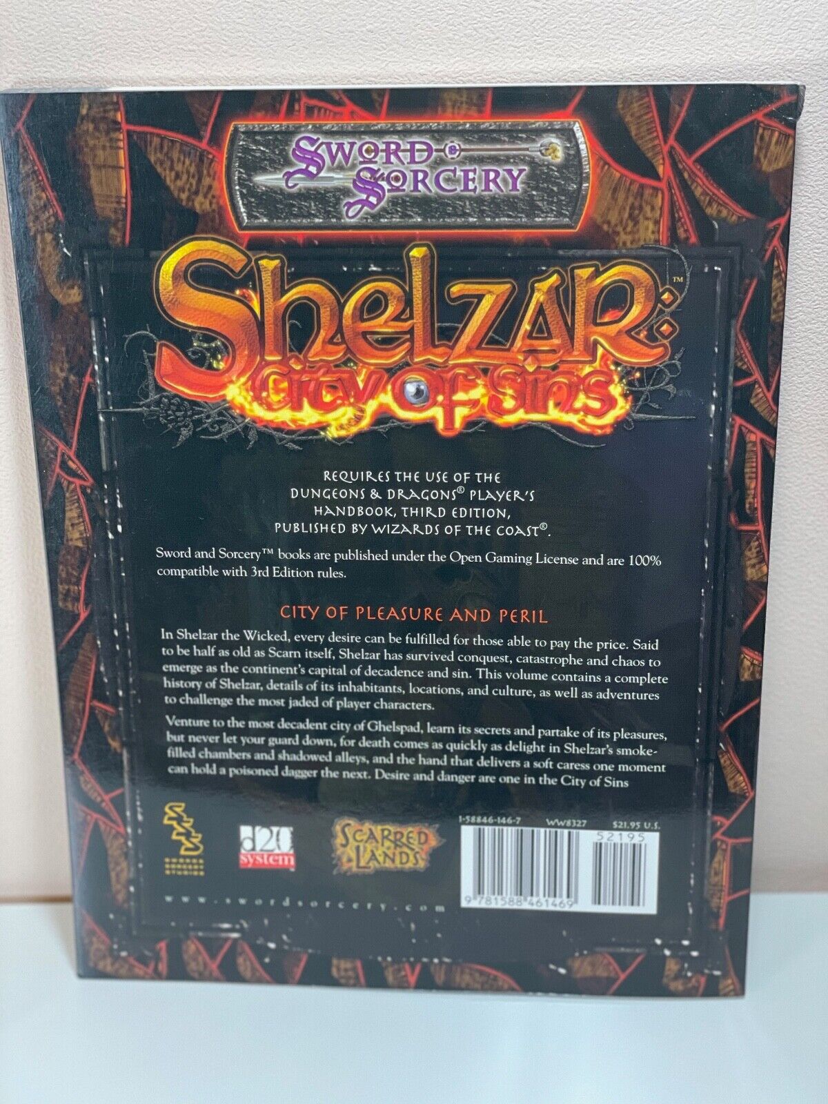D20 Shelzar City of Sins - Sword & Sorcery - Englisch Rollenspiel - Rarität!