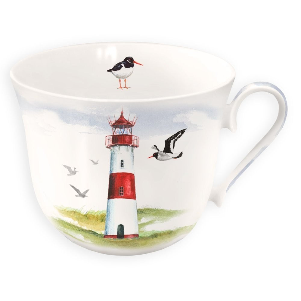 Grätz - Porzellantasse - Moin Moin - Meeresprise Leuchtturm