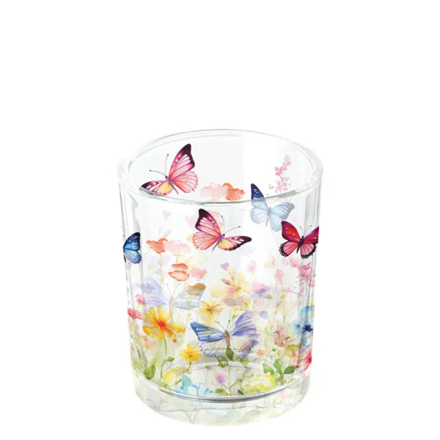 Ambiente - Teelichtglas  -Schmetterlinge